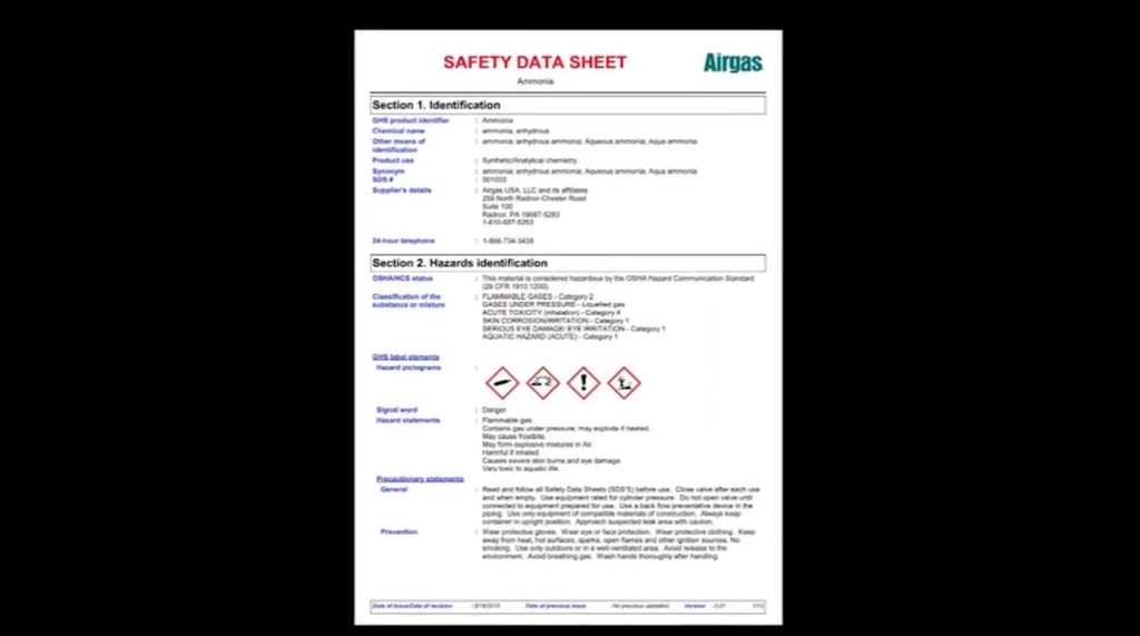 Hazard Communication - Safety Data Sheets